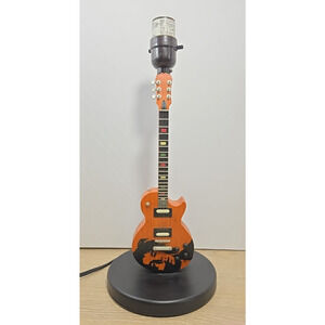 Vintage Bob Marley Guitar Table Lamp Reggae Music Rasta WORKS NO LAMP SHADE